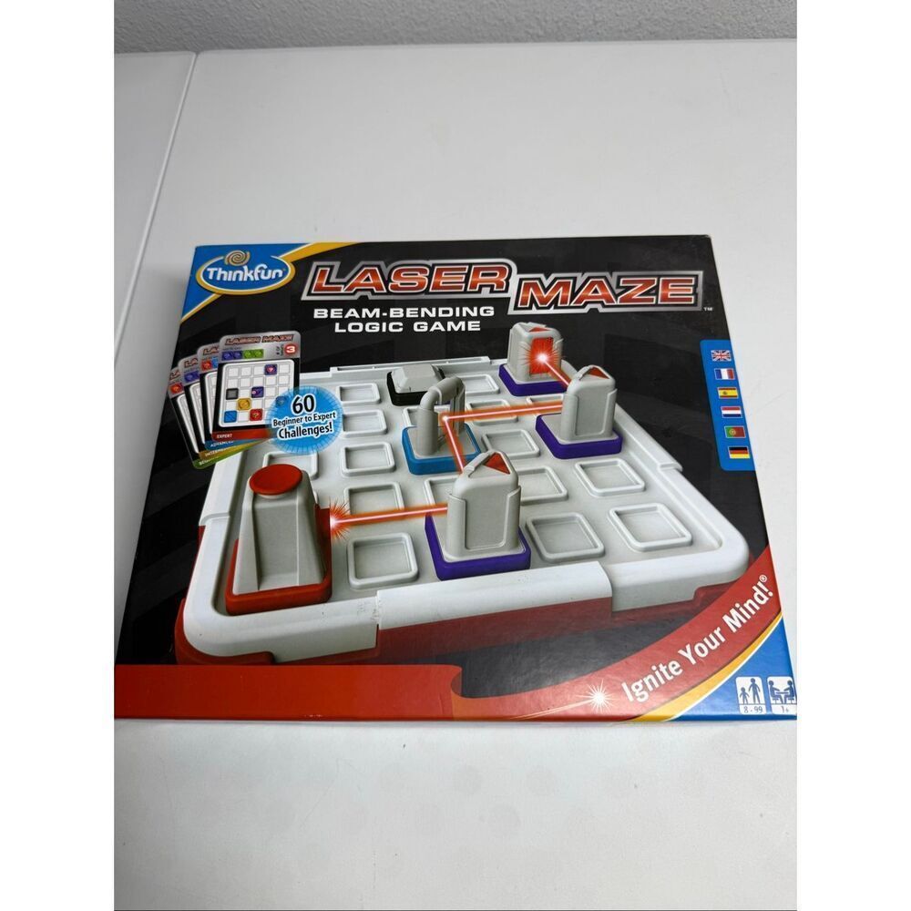 Laser Maze Beam Bending Logic Game. COMPLETE Mind puzzle